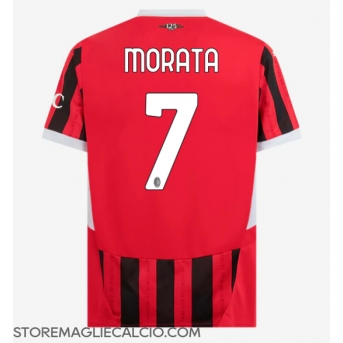 AC Milan Alvaro Morata #7 Maglia Gara Casa Repliche 2024-25